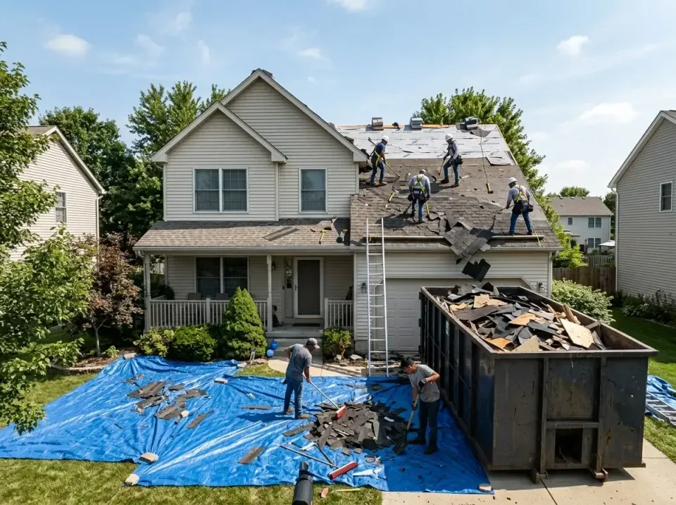 roof-replacement-debris-remova-004 — frequently asked questions, Cheapest Dumpster Rentals in Denham Springs, LA